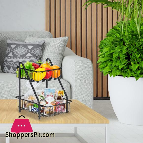 2-Tier Countertop Fruit Basket Kitchen Organizer