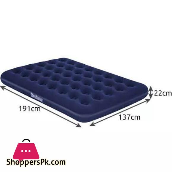 Bestway - Inflatable Mattress With Manual Pump 75 inchx54 inchx8.75 inch - 67002