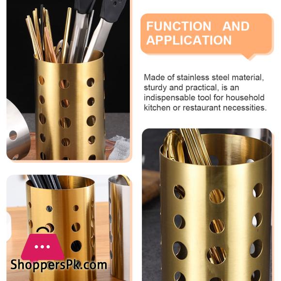 Chopsticks Holder Stainless Steel Kitchen Tool Utensil Canister Cutlery Holder