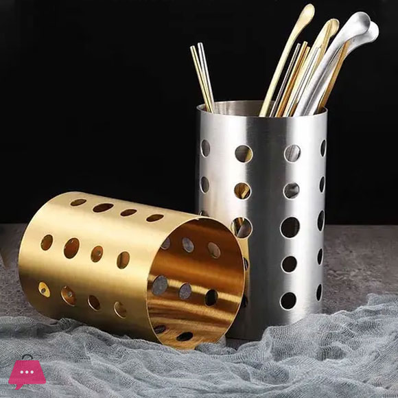 Chopsticks Holder Stainless Steel Kitchen Tool Utensil Canister Cutlery Holder