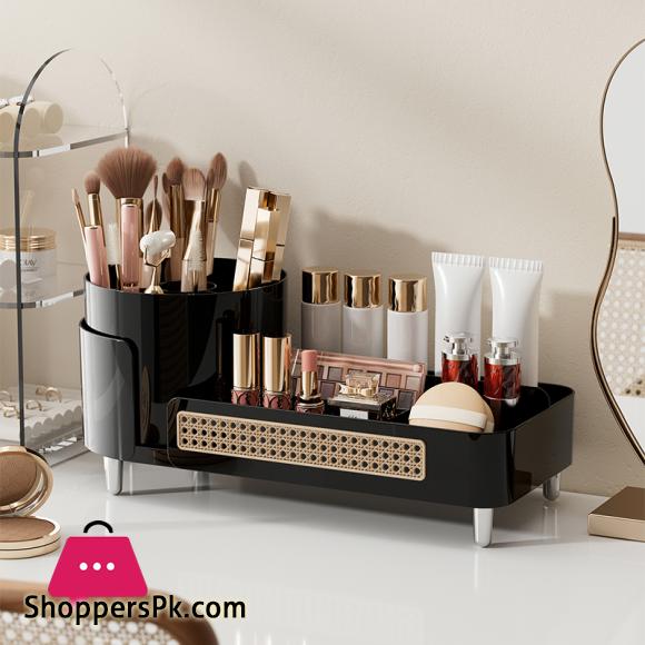Cosmetics Storage Case Desktop Revolving Pen Holder Dressing Table Skin Care Storage Makeup Holder