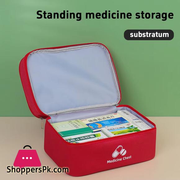First Aid Kit Bag Medicine Box Double-Layer Medicine Sorting Bag