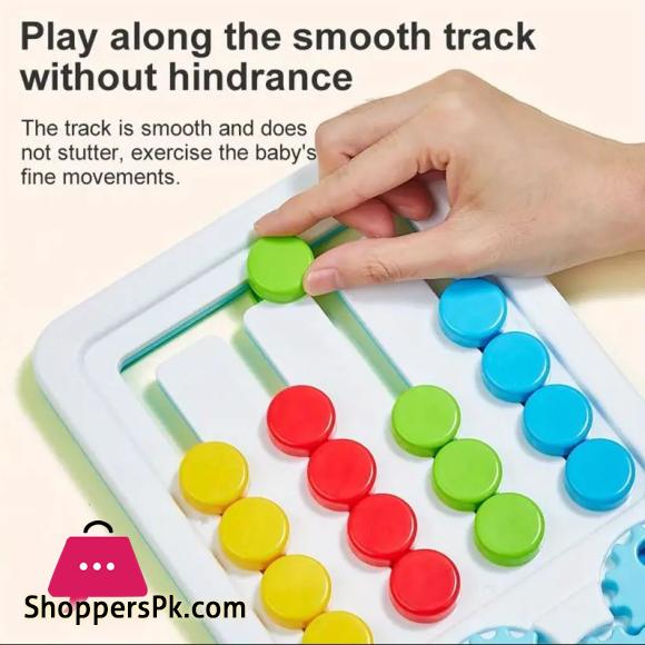 Four Color Sliding Chess Game, Logical Thinking Training Game, Color Classification Matching Puzzle Brain Teasers Advanced Childrens Toy