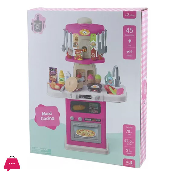 Kitchen with Light and Sound Plastic Material
