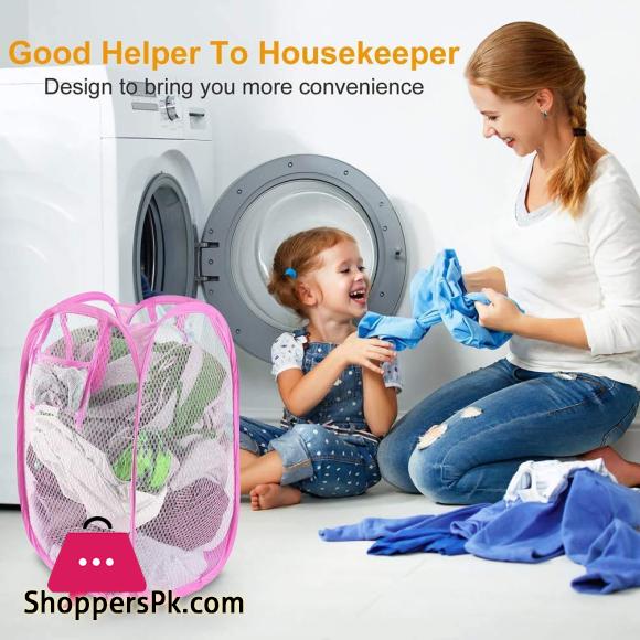 Laundry Basket Dirty Clothes Basket Bathroom Folding Laundry Hamper Wall Hanging Plastic Large Clothes Storage Basket