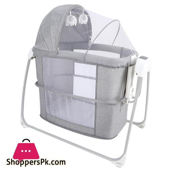 Mastela Deluxe 4 in 1 Bassinet Cradle Swing & Bedside Sleeper for Birth to 36 Month Kids - 8901
