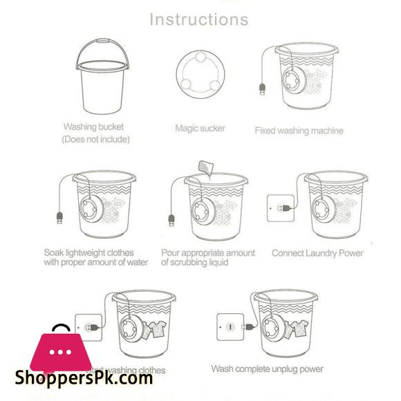 Mini Portable Ultrasonic Turbine Washing Machine Spin Laundry Washer