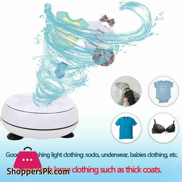 Mini Portable Ultrasonic Turbine Washing Machine Spin Laundry Washer