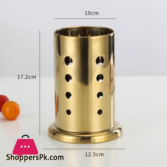 Stainless Steel Golden Chopstick Spoon Cutlery Holder