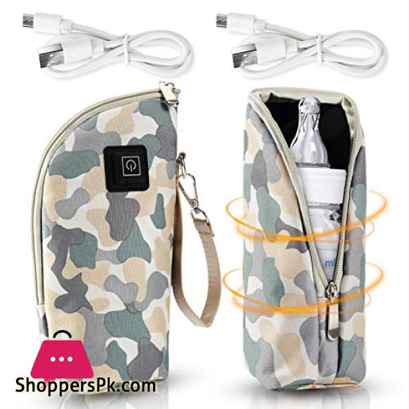 USB Milk Water Warmer Travel Stroller Insulated Bag Baby Nursing Bottle Heater