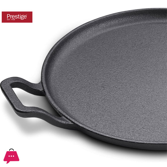 Prestige Cast Iron Flat Tawa 28 cm Induction Cast Iron Tawa - 48885