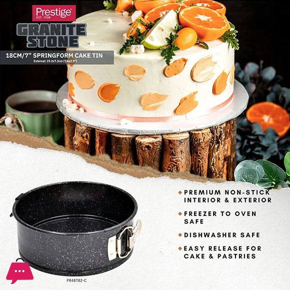 Prestige Granite Stone Spring Form Cake Tin - 18cm/7 inch