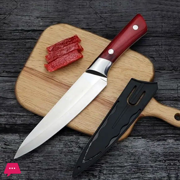 1 Pc Stainless Steel Knife with Cover 8Inch