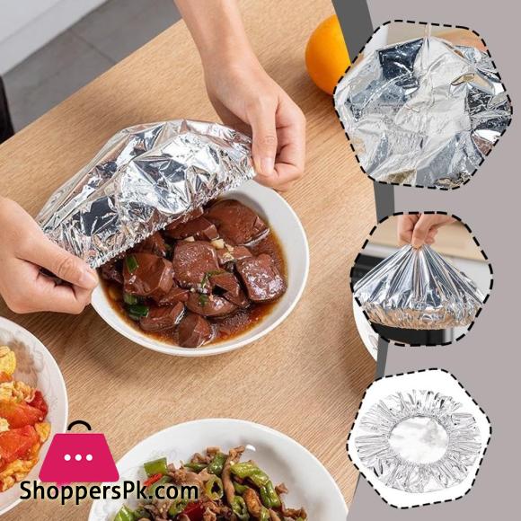 10 PCS Aluminium Foil Food Cover, Repeatable Insulation Foil Fresh Keeping Bag for Kitchen