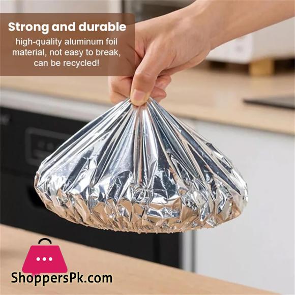 10 PCS Aluminium Foil Food Cover, Repeatable Insulation Foil Fresh Keeping Bag for Kitchen