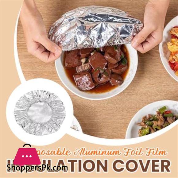 10 PCS Aluminium Foil Food Cover, Repeatable Insulation Foil Fresh Keeping Bag for Kitchen