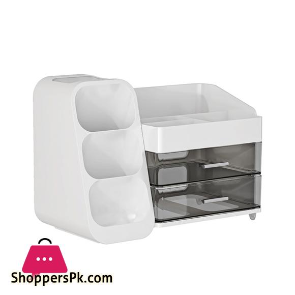 Plastic Desktop Organizer Cosmetic Container with Drawers