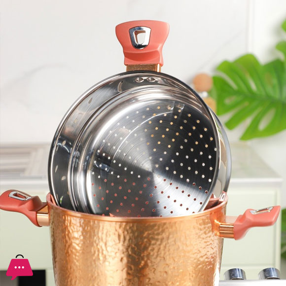 BAROLY Copper Effect Granite Cookware Set -23-piece