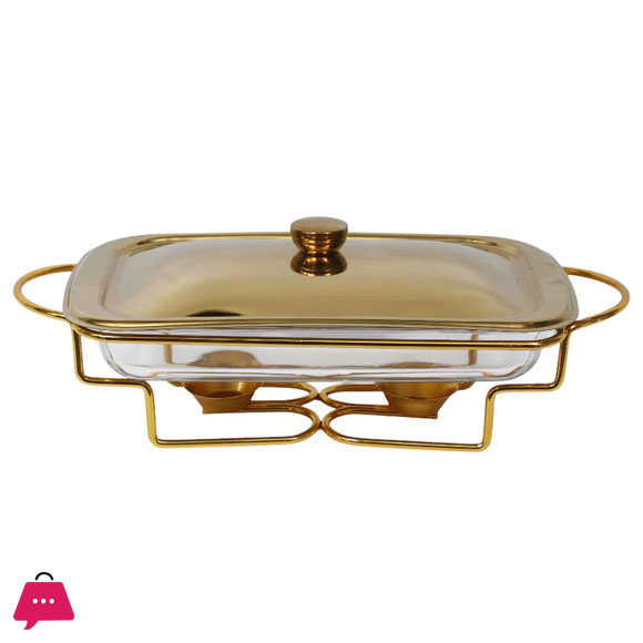 Burner Dish Rectangle Food Warmer 2L