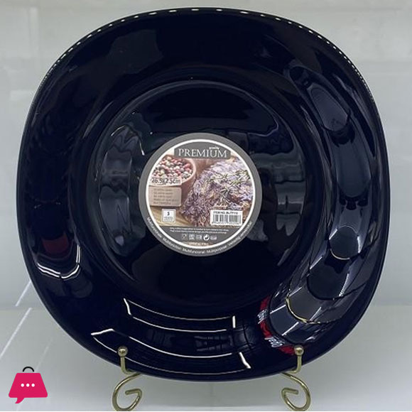 Danny Home Porcelain Black Dinner Plate 11 Inch