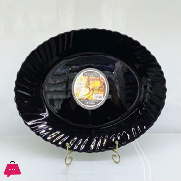 Danny Home Serving Plate Opal Glass 12 Inch