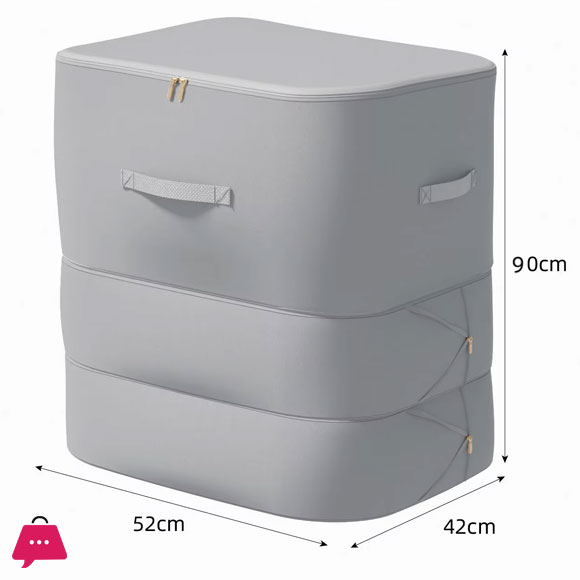 Self-Compressing Storage Bag Portable Organizer for Clothes Blankets