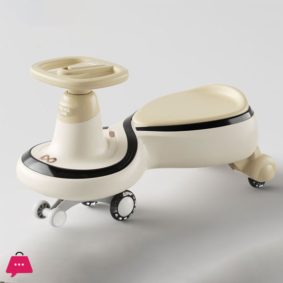 SWING CAR RIDE on SWIVEL SCOOTER WIGGLE GYRO TWIST CAR GO KIDS RIDE-ON CAR