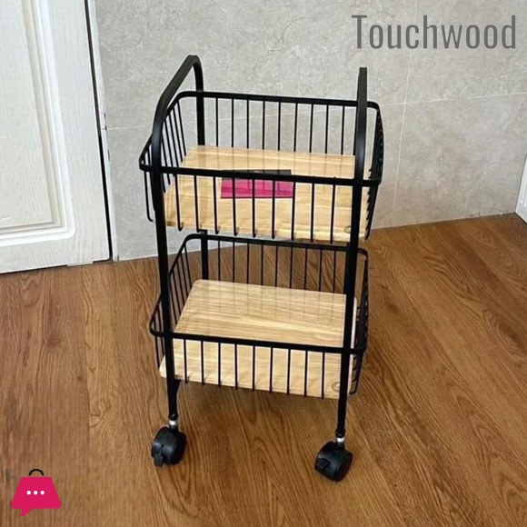 Touch Wood Modern Potato Onion Basket 2-Steps & 3 Steps