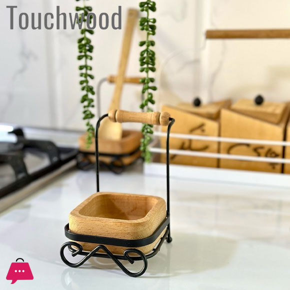 Touch Wood Spoon Holder Next To The Stove