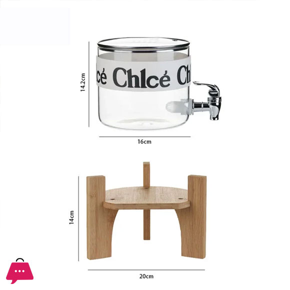 Transparent Beverage Juice Dispenser Kettle with Tap Capacity 2.3 Liter