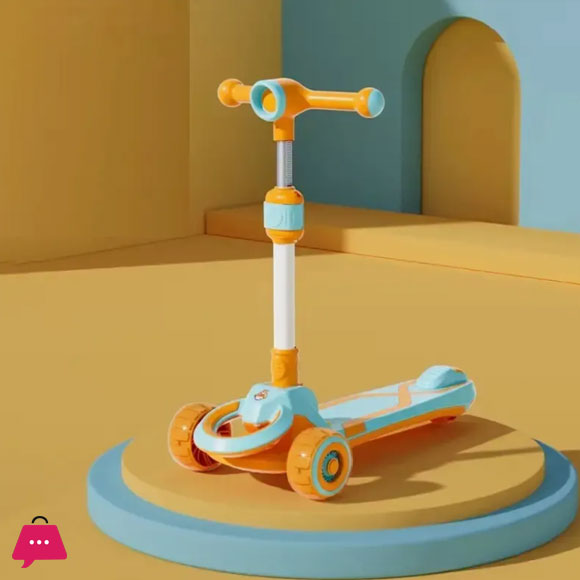 2-in-1 Can Sit on 2-8 Year-Old Kids Scooter