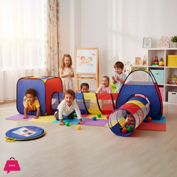 4-in-1 Play Tent Childrens Tent with Tunnel for Home and Garden