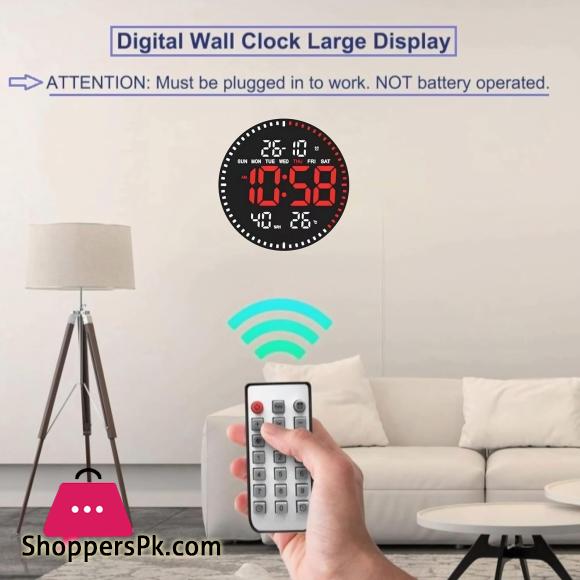 Digital Wall Clock with Remote Control Function