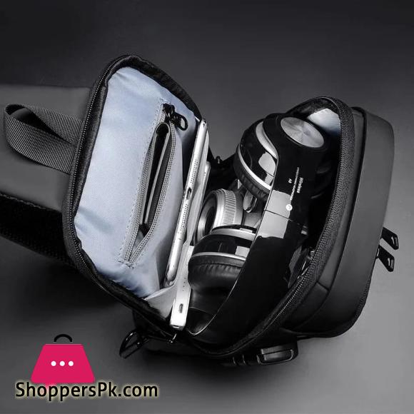 Mens Sling Crossbody Bag Chest Shoulder Messenger Backpack USB Port