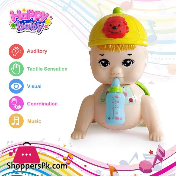 Musical Baby Crawling Toy for Kids with 3D Lights & Music Toys for Babies - Multicolor
