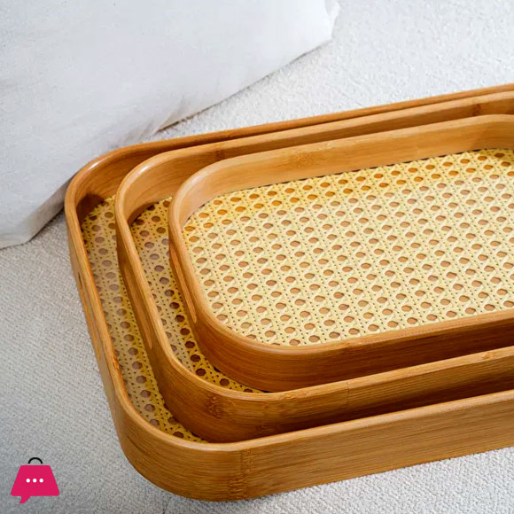 BAMBOO 3-PIECE TRAY