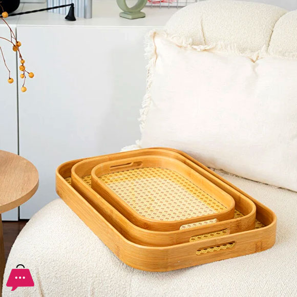 BAMBOO 3-PIECE TRAY
