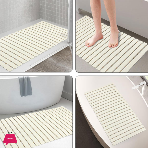 Bath Tub Shower Mat Non Slip Bathtub Mats for Bathroom Anti Slip Shower Mat with Drain Hole