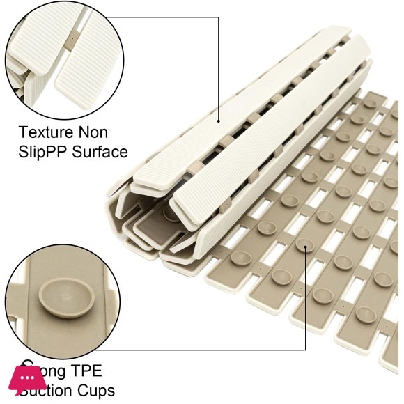 Bath Tub Shower Mat Non Slip Bathtub Mats for Bathroom Anti Slip Shower Mat with Drain Hole