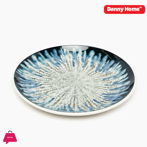 Danny Home Blue and Printed Dinner Set 18-Piece