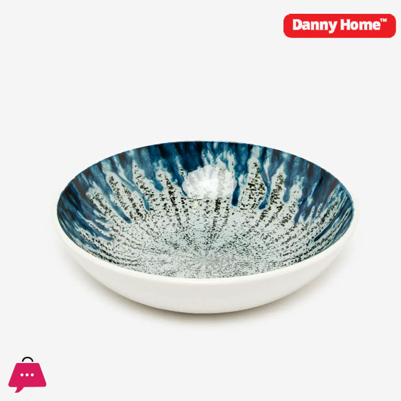 Danny Home Blue and Printed Dinner Set 18-Piece