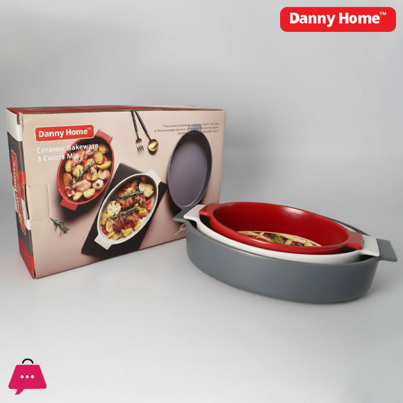 Danny Home Ceramic Bakeware Oven Safe Baking Dish - 24,28,32cm