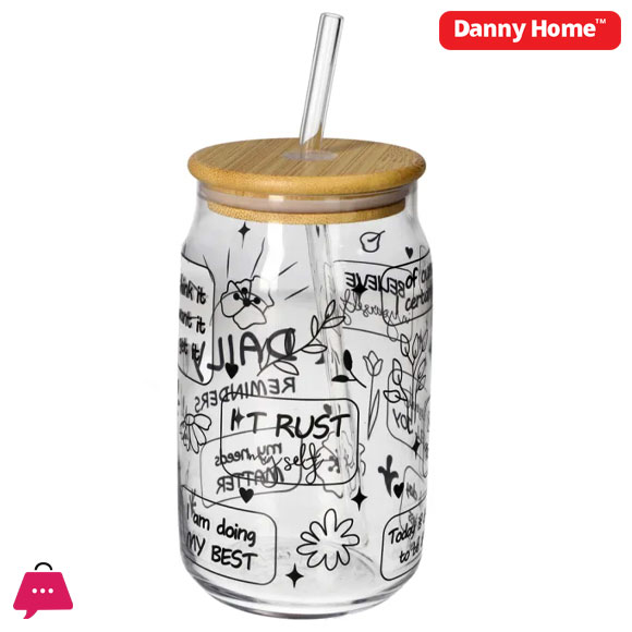 Danny Home Glass Cola Drinking Glass Cup 480ml