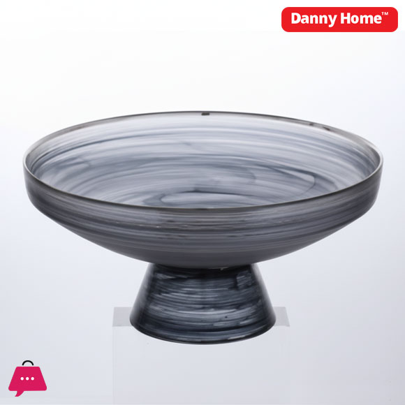 Danny Home Milky Way Glass Centerpiece Bowl 13 inches
