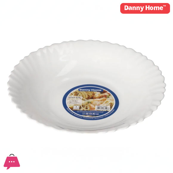 Danny Home Opal Glass Soup Plate - 8.5inch