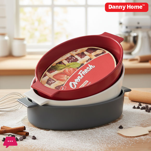 Danny Home Porcelain Oven Safe Baking Dish - 11.5inch (28.5cm)