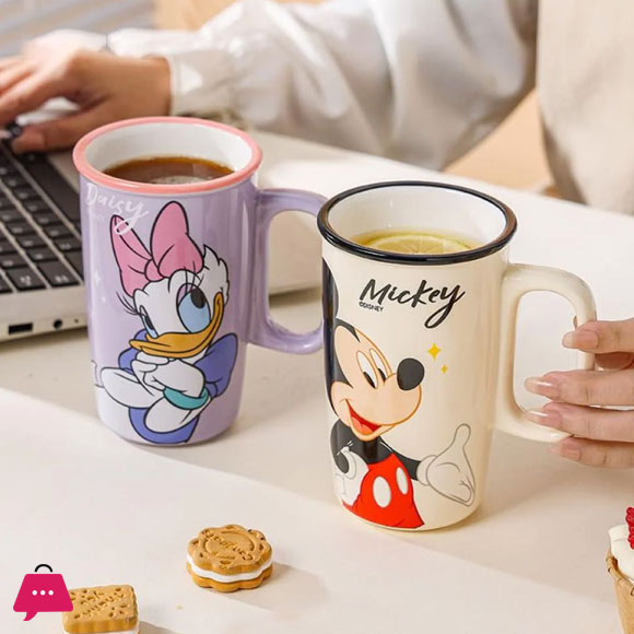 Disney Cartoon Mickey Mouse & Donald Duck Mug with Good Looks To Give Friends Birthday Gifts