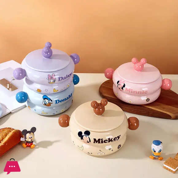 Disney Mickey Minnie Series Ceramic Tableware Cartoon Donald Duck Daisy New Home Bowl