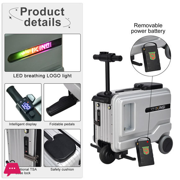 Electric Ride on Suitcase Smart Luggage 20 Inch