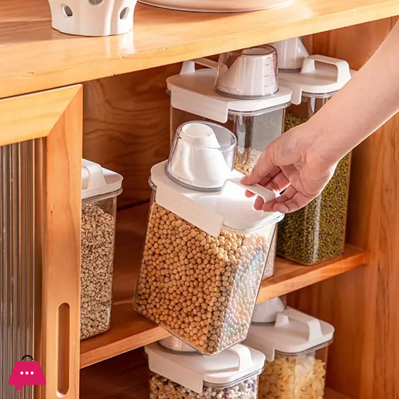 Kitchen Flour Storage Tank Food-grade Moisture-proof Rice Grains Sealed Barrel Insect-proof Rice Storage Box Snack Storage Box